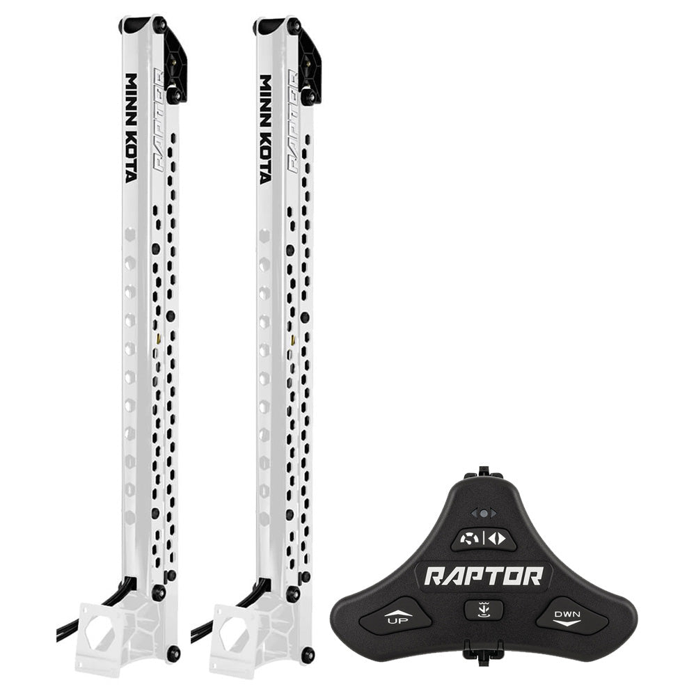 Minn Kota Raptor Bundle Pair - 8' White Shallow Water Anchors w/Active Anchoring  Footswitch Included [1810621/PAIR] - Besafe1st®  