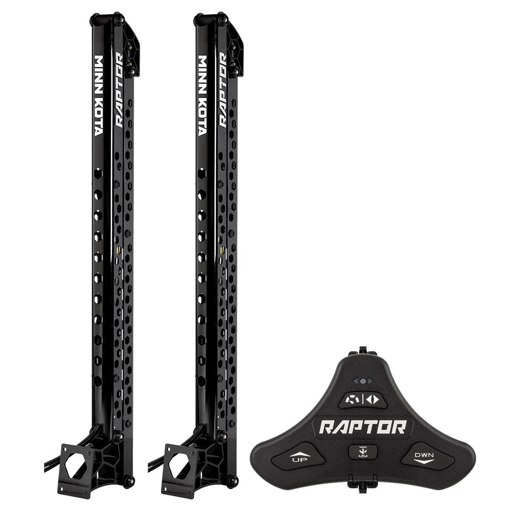 Minn Kota Raptor Bundle Pair - 8' Black Shallow Water Anchors w/Active Anchoring  Footswitch Included [1810620/PAIR] - Besafe1st®  