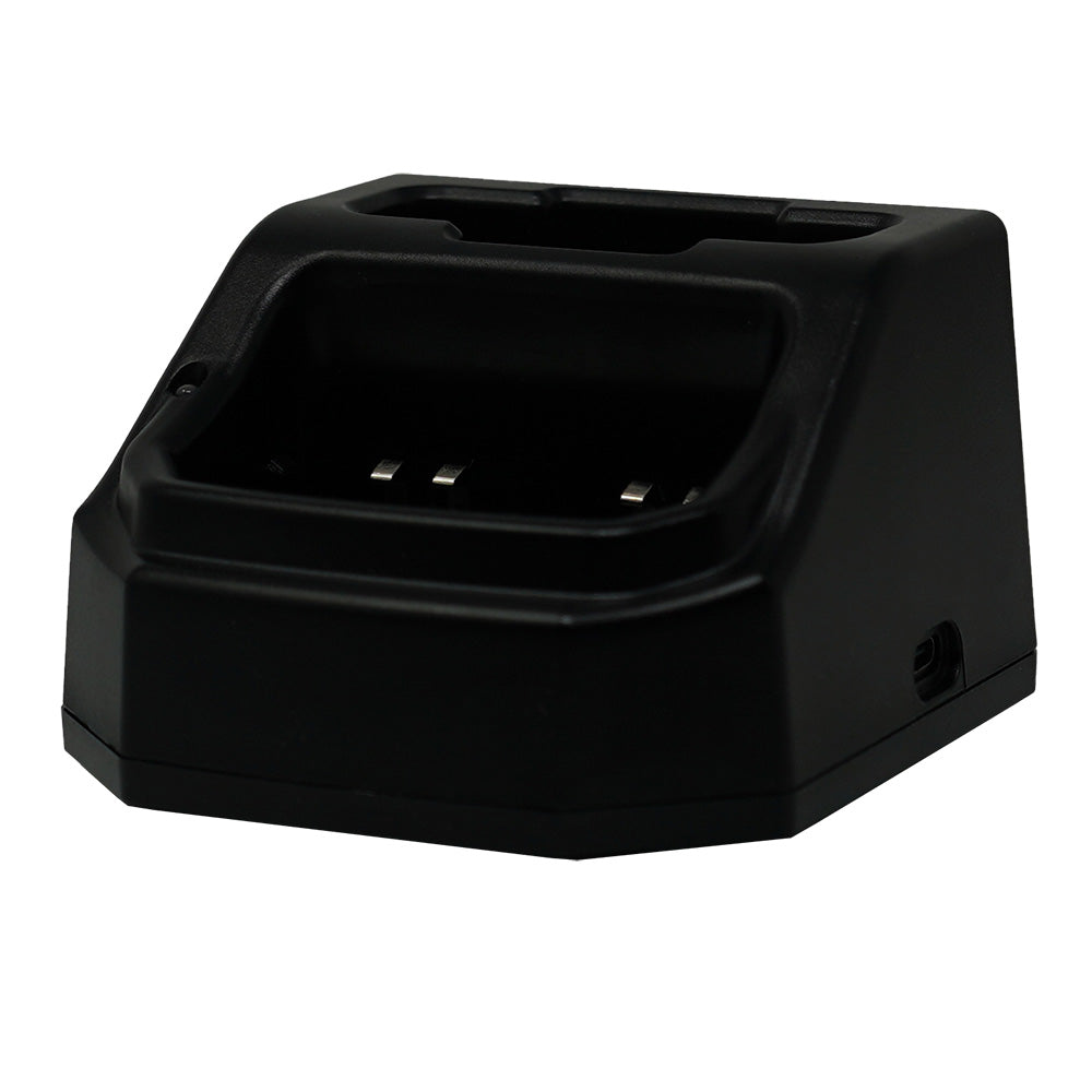 ACR SR303 Charging Cradle in black, designed for charging devices, featuring a slot and three metal contacts. No adapter incl