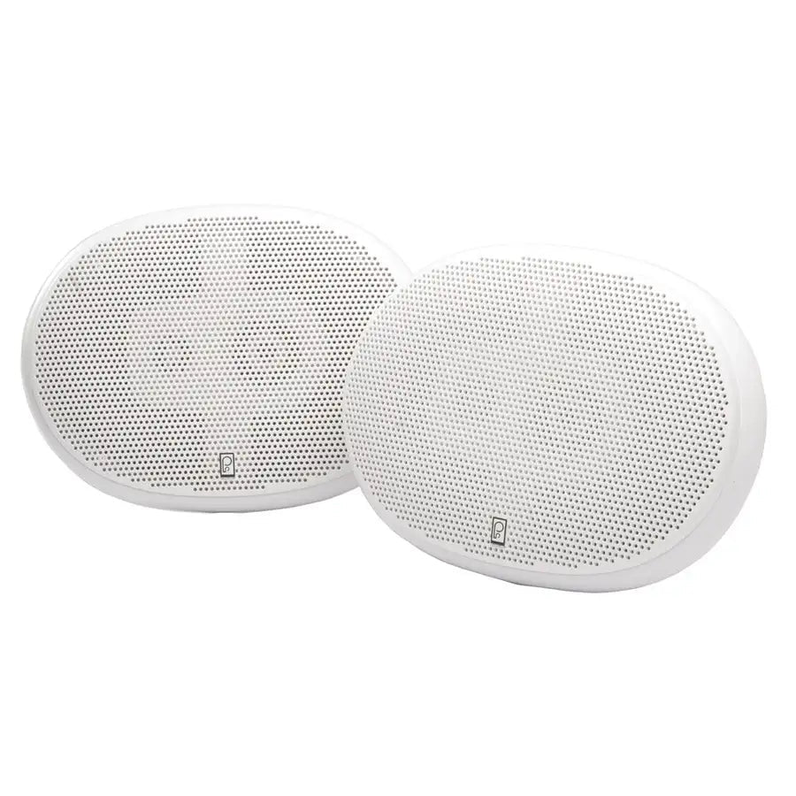 Poly-Planar 6" x 9" Premium Oval Marine Speakers - (Pair) White [MA5950] - Besafe1st®  