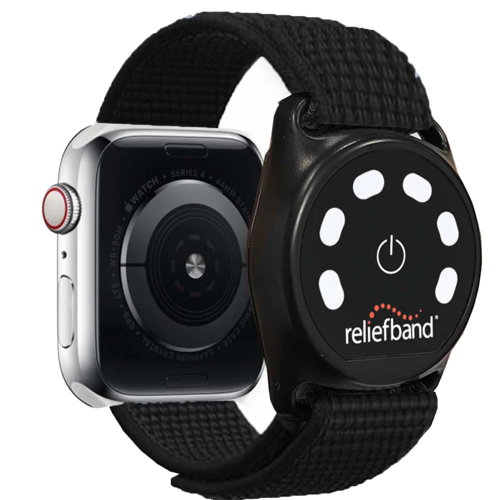 Reliefband Black Apple Smart Watch Band - Regular [SPTB-APLR] - Besafe1st®  