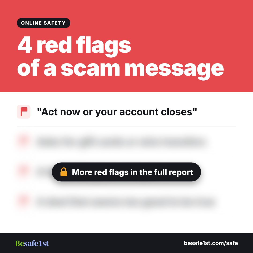 Scam message red flag preview from the 35 Anti-Crime Report