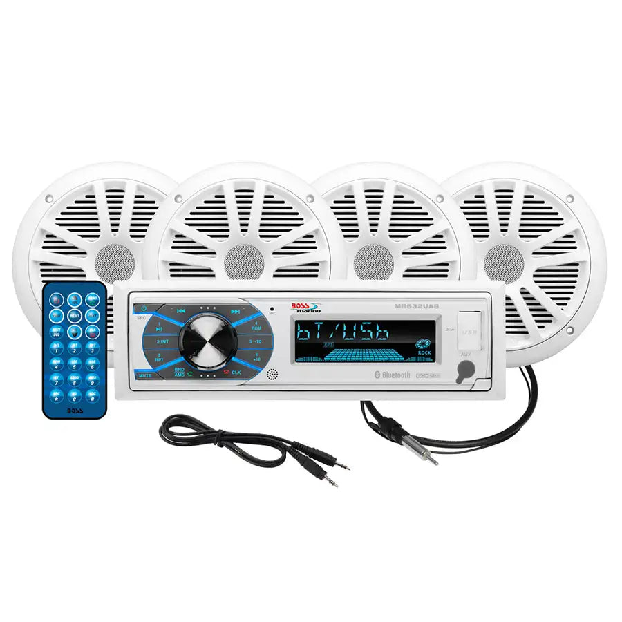 Boss Audio MCK632WB.64 Marine Stereo  2 Pairs of 6.5" Speaker Kit - White [MCK632WB.64] - Besafe1st® 