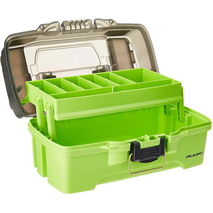 Plano 1-Tray Tackle Box w/Dual Top Access - Smoke  Bright Green [PLAMT6211] - Besafe1st®  