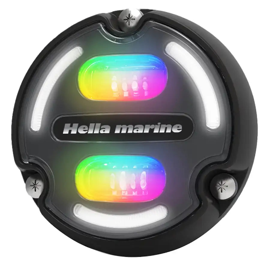 Hella Marine A2 RGB Underwater Light - 3000 Lumens - Black Housing - Charcoal Lens w/Edge Light [016148-001] - Besafe1st®  