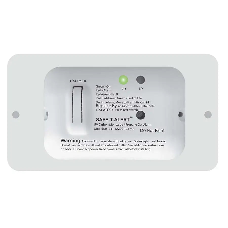 Safe-T-Alert 85 Series Carbon Monoxide Propane Gas Alarm - 12V - White [85-741-WT] - Premium Fume Detectors  Shop now 