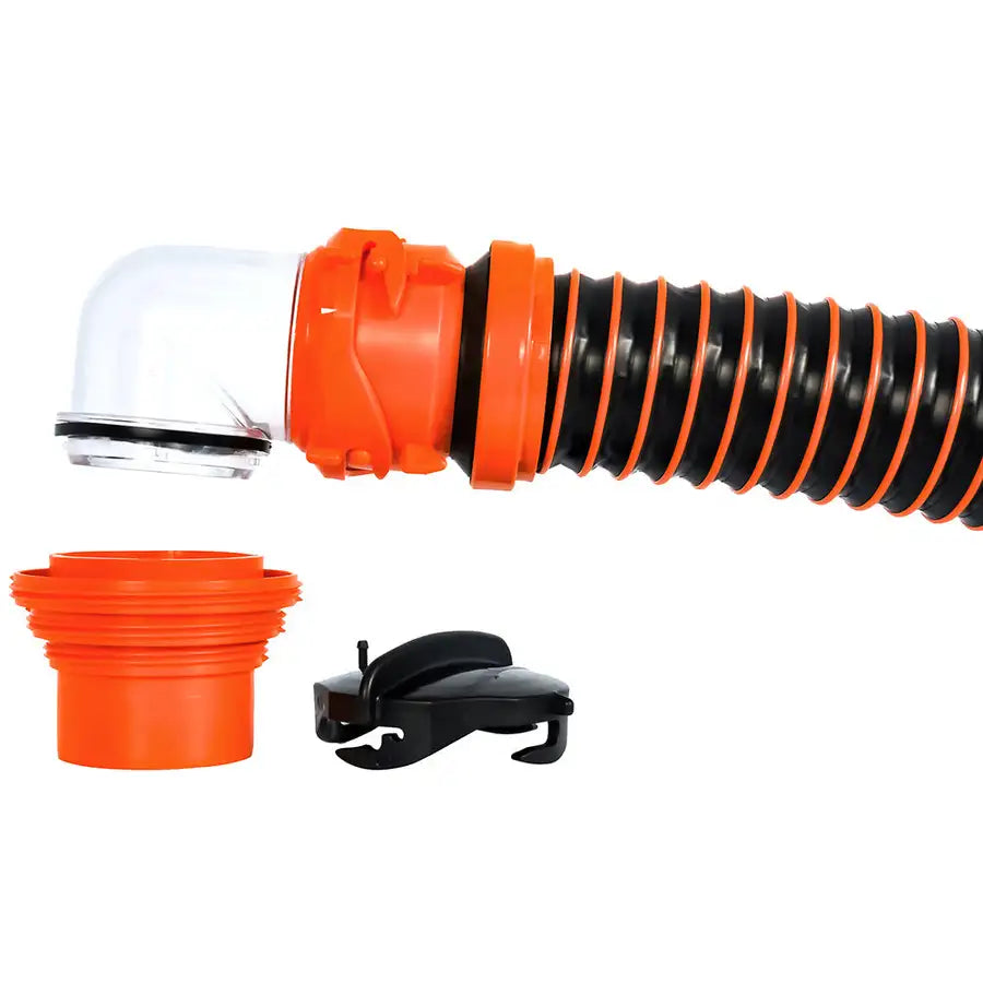 Camco RhinoEXTREME 15 Sewer Hose Kit w/Swivel Fitting 4 In 1 Elbow Caps [39861] - Premium Sanitation  Shop now 