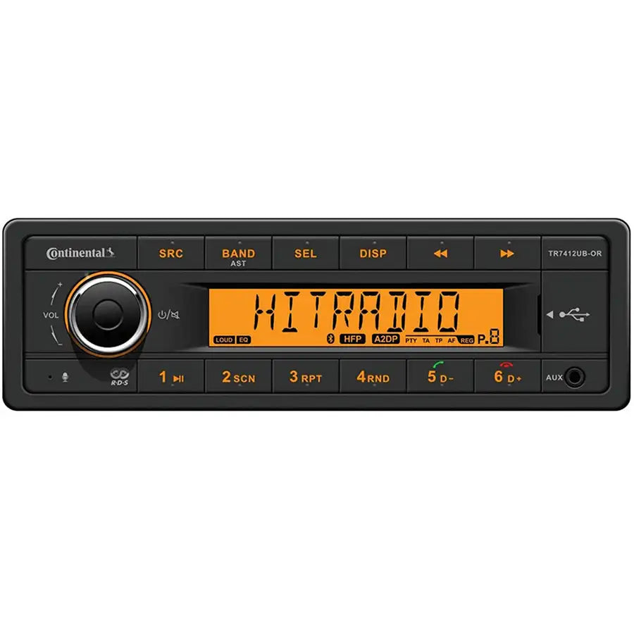 Continental Stereo w/AM/FM/BT/USB - Harness Included - 12V [TR7412UB-ORK] - Premium Stereos  Shop now 