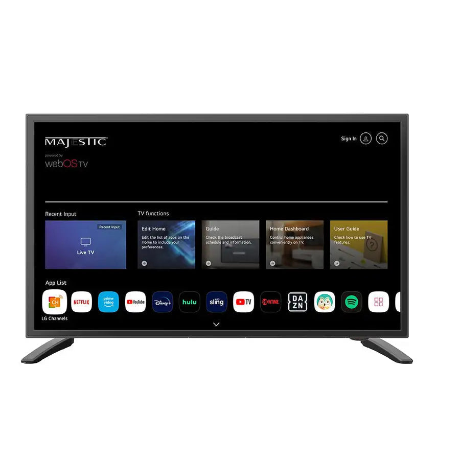Majestic 19" 12V Smart LED TV WebOS, Mirror Cast  Bluetooth - North America Only [MJSLT190U] - Besafe1st®  
