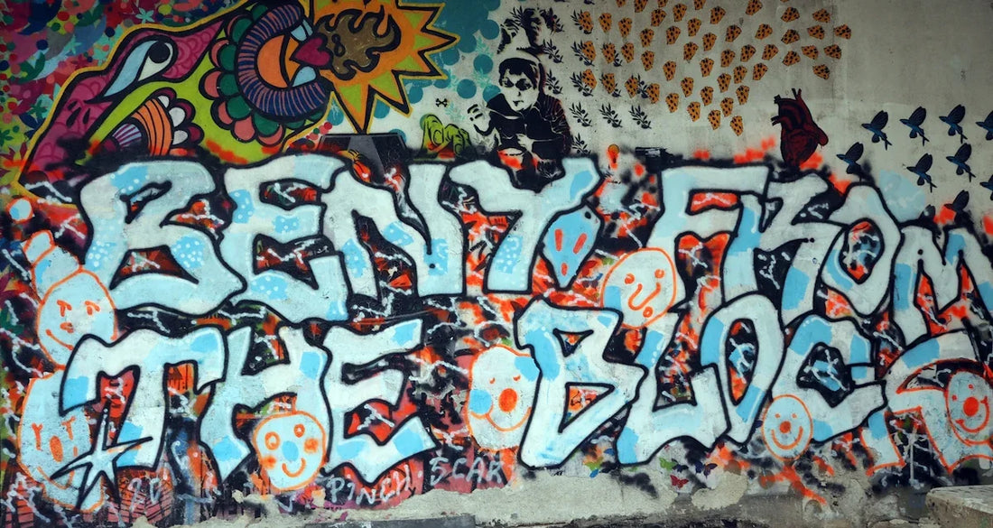 blue white and black textile