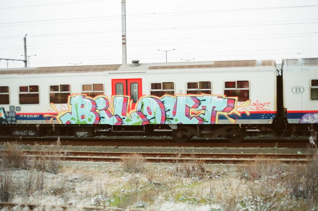 white green and pink train