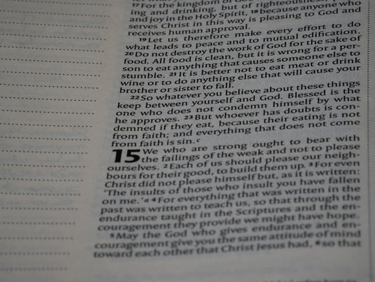A close up of a text on a book