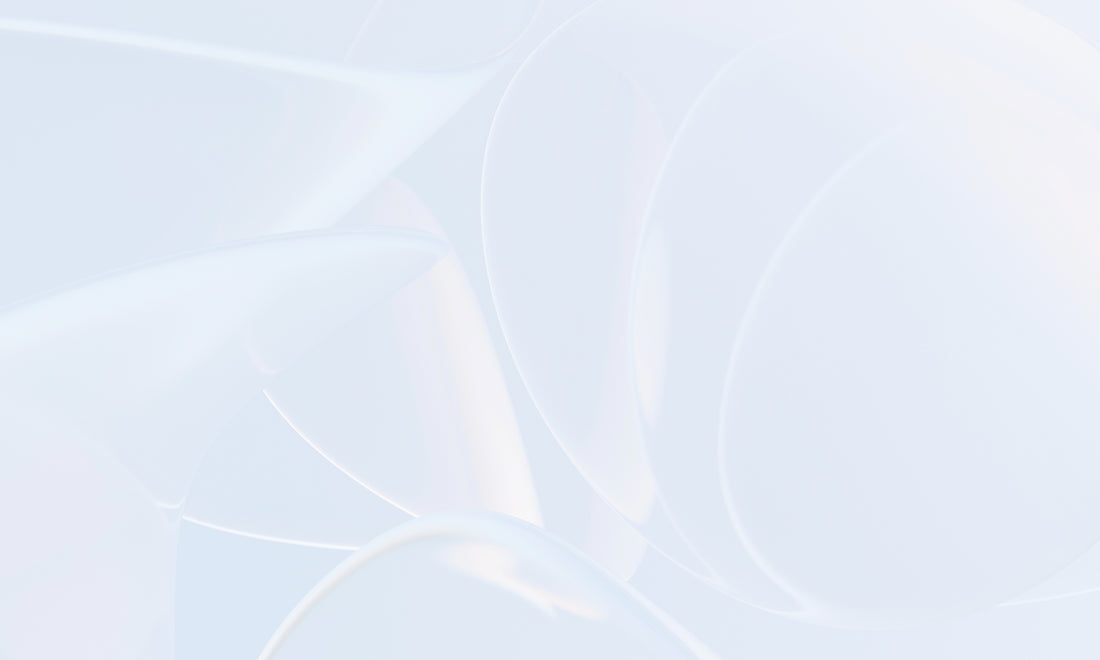 Abstract light blue curves with soft lighting