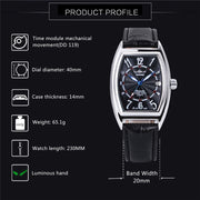 Men's Fashion Casual Barrel-shaped Automatic Mechanical Watch - Premium 0  Shop now 