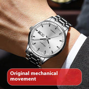 Men's Automatic Steel Belt Waterproof Luminous Mechanical Watch - Premium 0  Shop now 