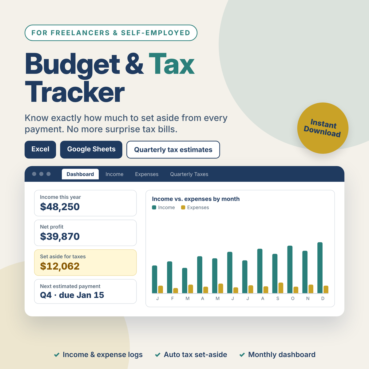 Freelancer Budget & Tax Tracker cover