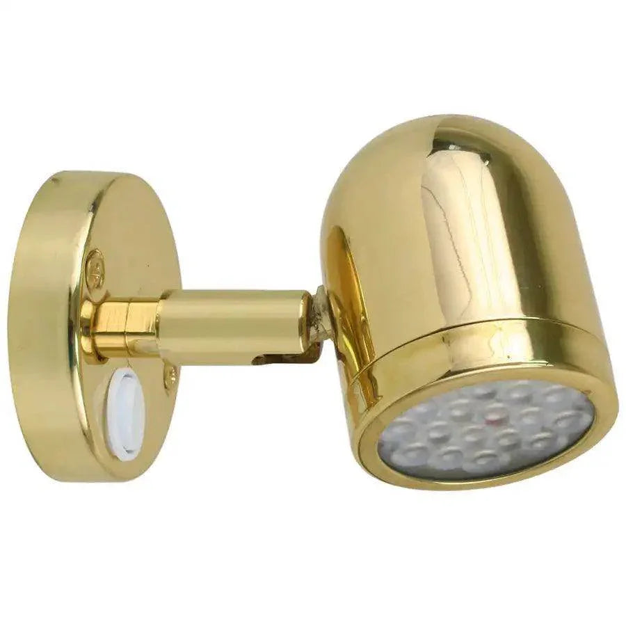 Scandvik LED Brass Reading Light - 10-30V [19052P] Scandvik