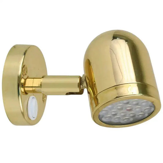 Scandvik LED Brass Reading Light - 10-30V [19052P] - Besafe1st