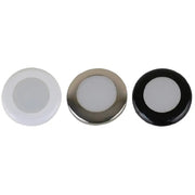 Scandvik A3C Downlight Kit - Warm White w/SS, White,  Black Trim Rings [41290P] Besafe1st™ | 