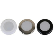 Scandvik A3C Downlight Kit - Cool White w/SS, White, Black Trim Rings [41291P] - Besafe1st® 