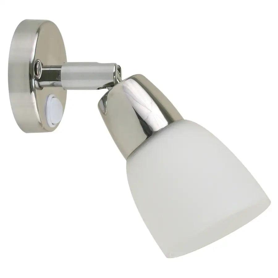 Scandvik SS Reading Light w/Frosted Glass Shade - 10-30V [41365P] - Besafe1st® 