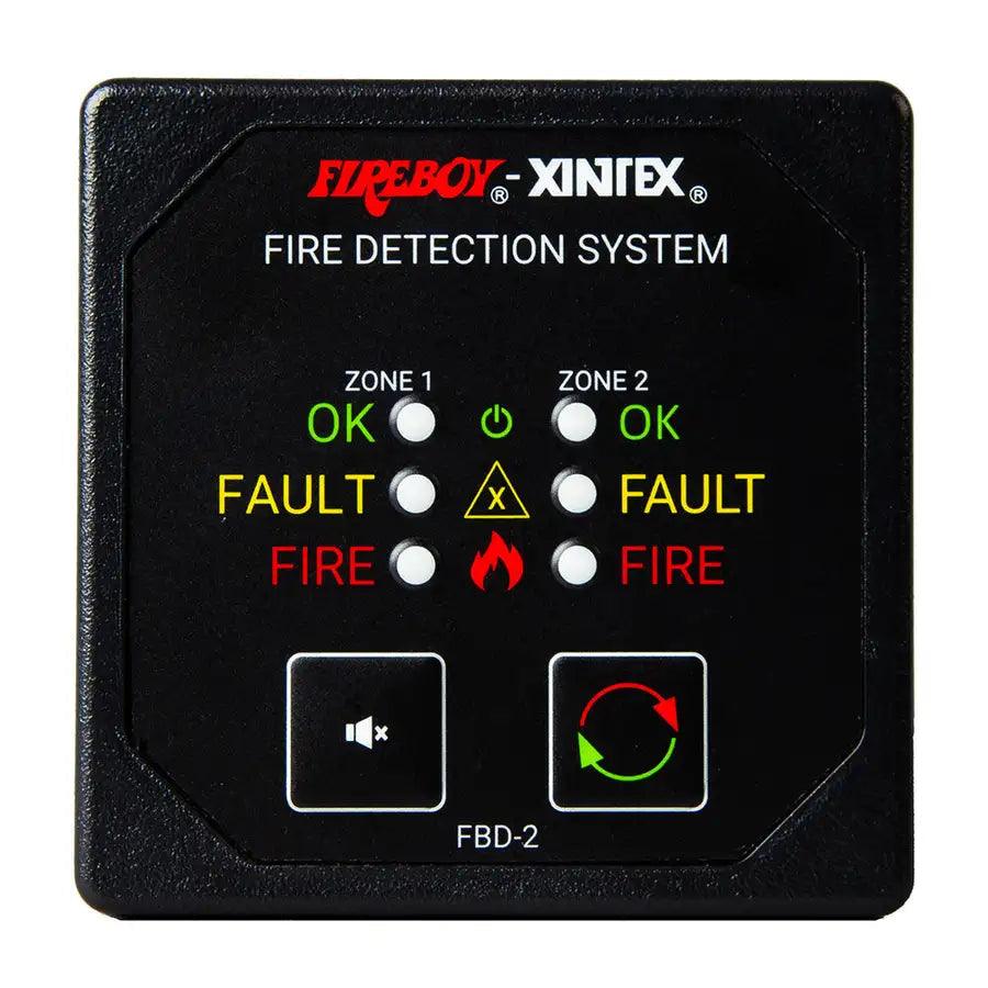 Fireboy-Xintex Two Zone Detection  Alarm Panel - 2-5/8" Display - 12/24V DC [FBD-2-R] - Premium Fume Detectors Besafe1st®  Shop now 