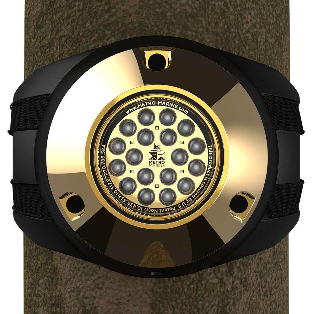 Metro Marine High-Output Piling Mount Underwater Light w/Intelligent Monochromatic LEDs - Green, 90 Beam [F-PMR1-G3-90] Metro Marine