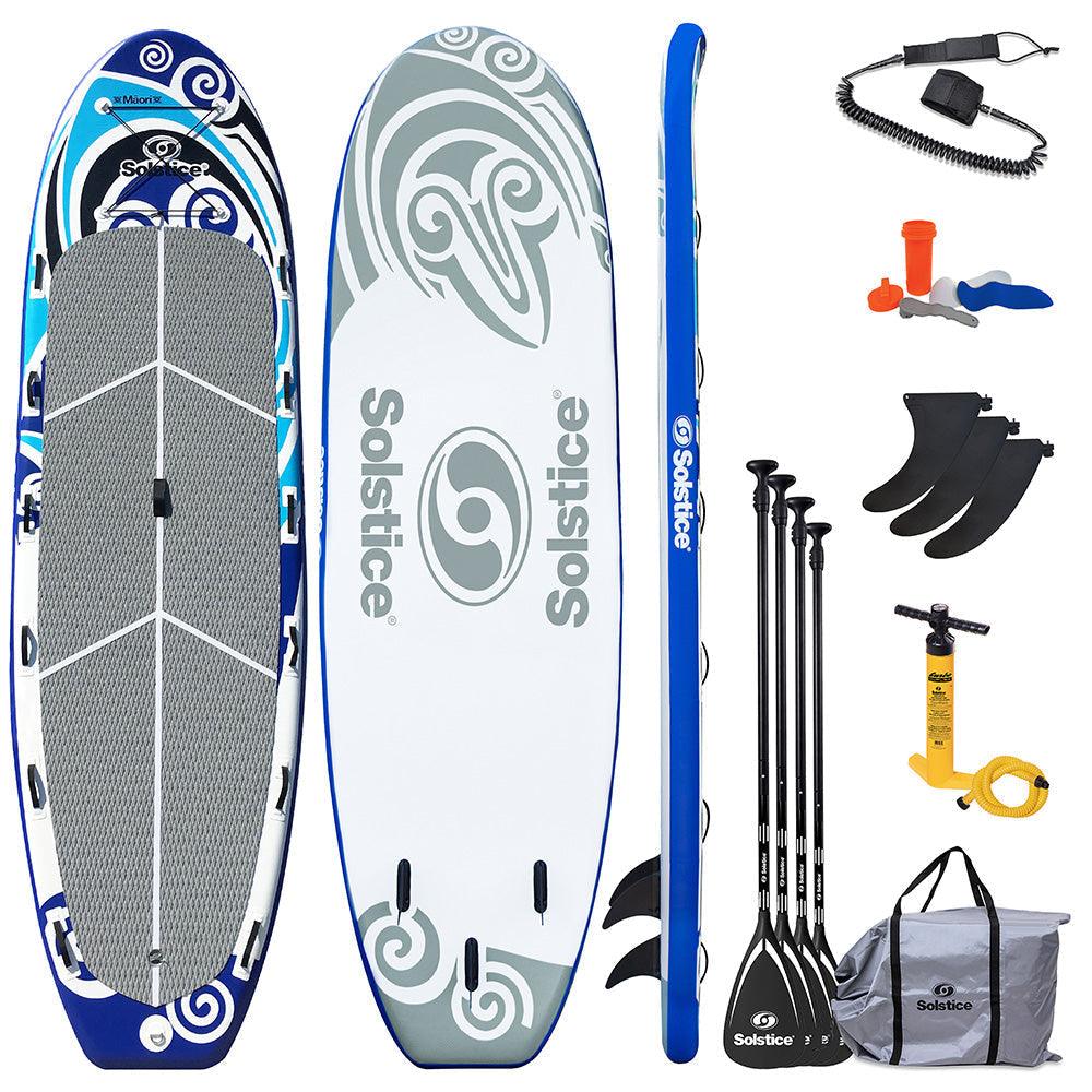 Solstice Watersports 16 Maori Giant Inflatable Stand-Up Paddleboard w/Leash 4 Paddles [35180] - Besafe1st® 