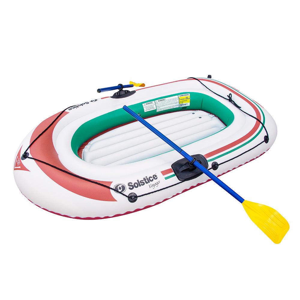 Solstice Watersports Voyager 2-Person Inflatable Boat Kit w/Oars Pump [30201] - Besafe1st® 