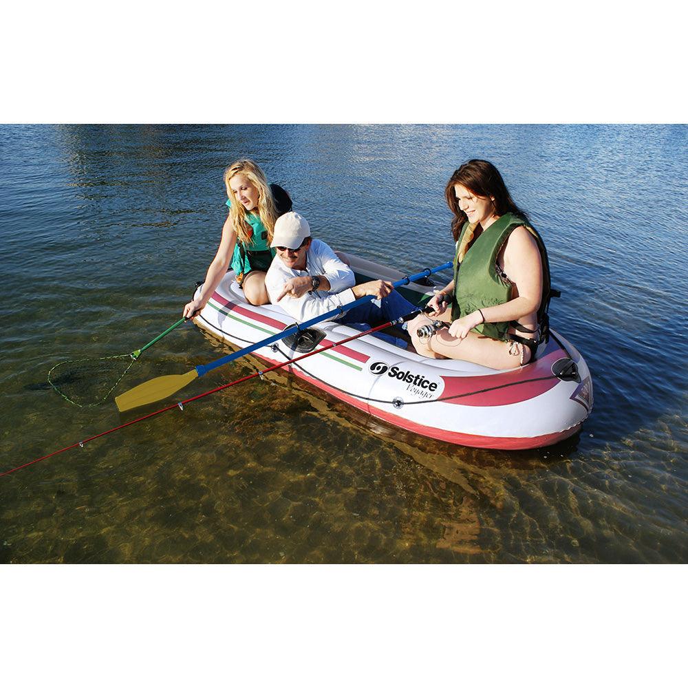 Solstice Watersports Voyager 3-Person Inflatable Boat Kit w/Oars Pump [30301] - Besafe1st® 