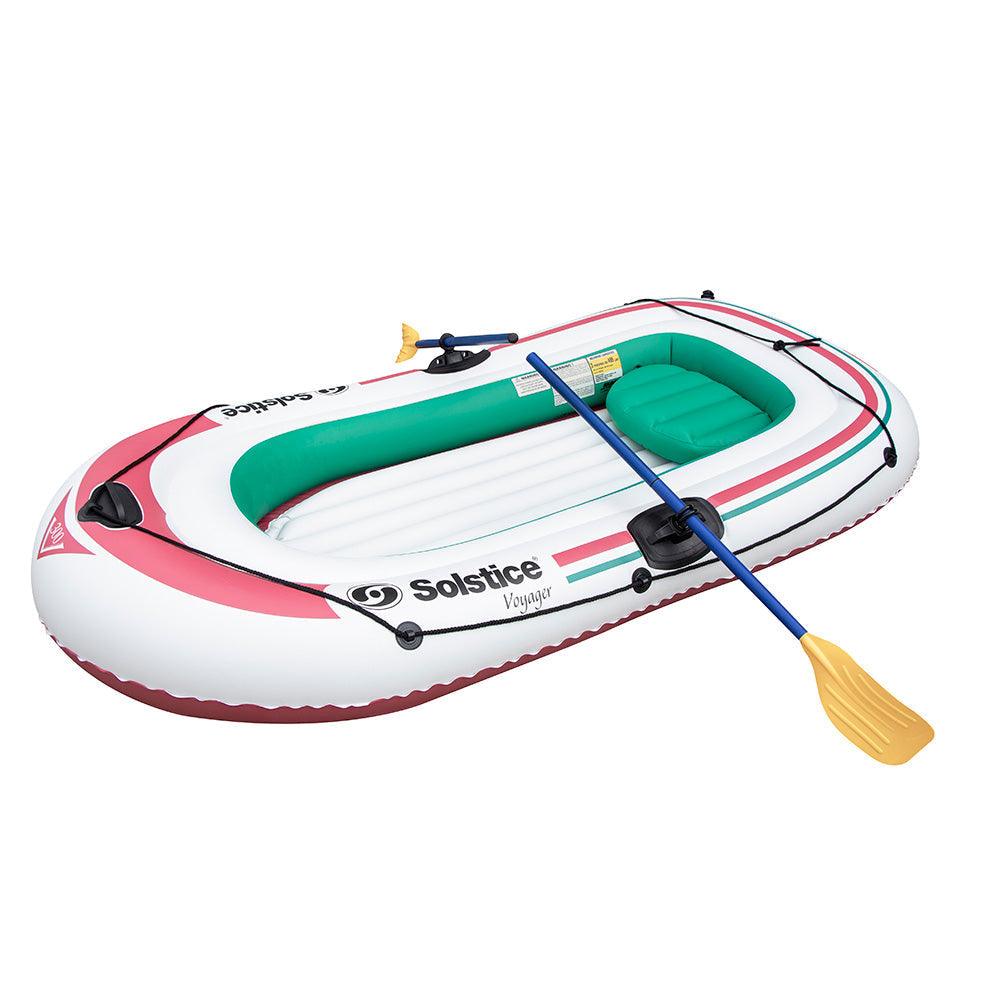 Solstice Watersports Voyager 3-Person Inflatable Boat Kit w/Oars Pump [30301] - Besafe1st® 