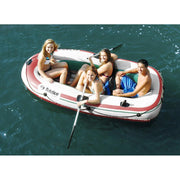 Solstice Watersports Voyager 4-Person Inflatable Boat Kit w/Oars Pump [30401] - Besafe1st® 