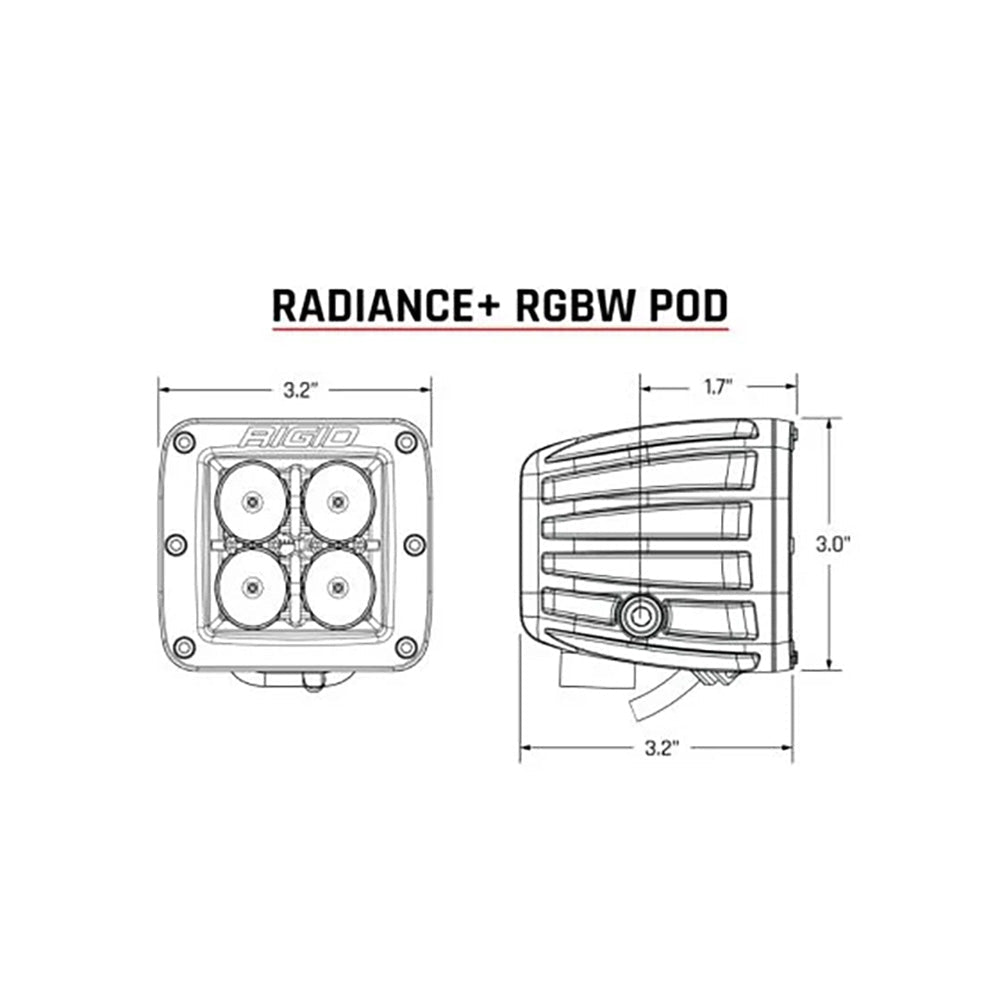 RIGID Industries Radiance + Pod - RGBW - Pair [202053] - Besafe1st®  