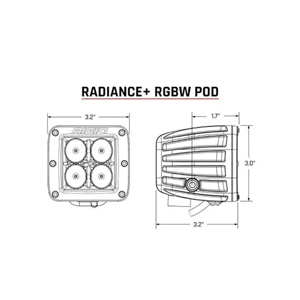 RIGID Industries Radiance + Pod - RGBW - Pair [202053] - Besafe1st
