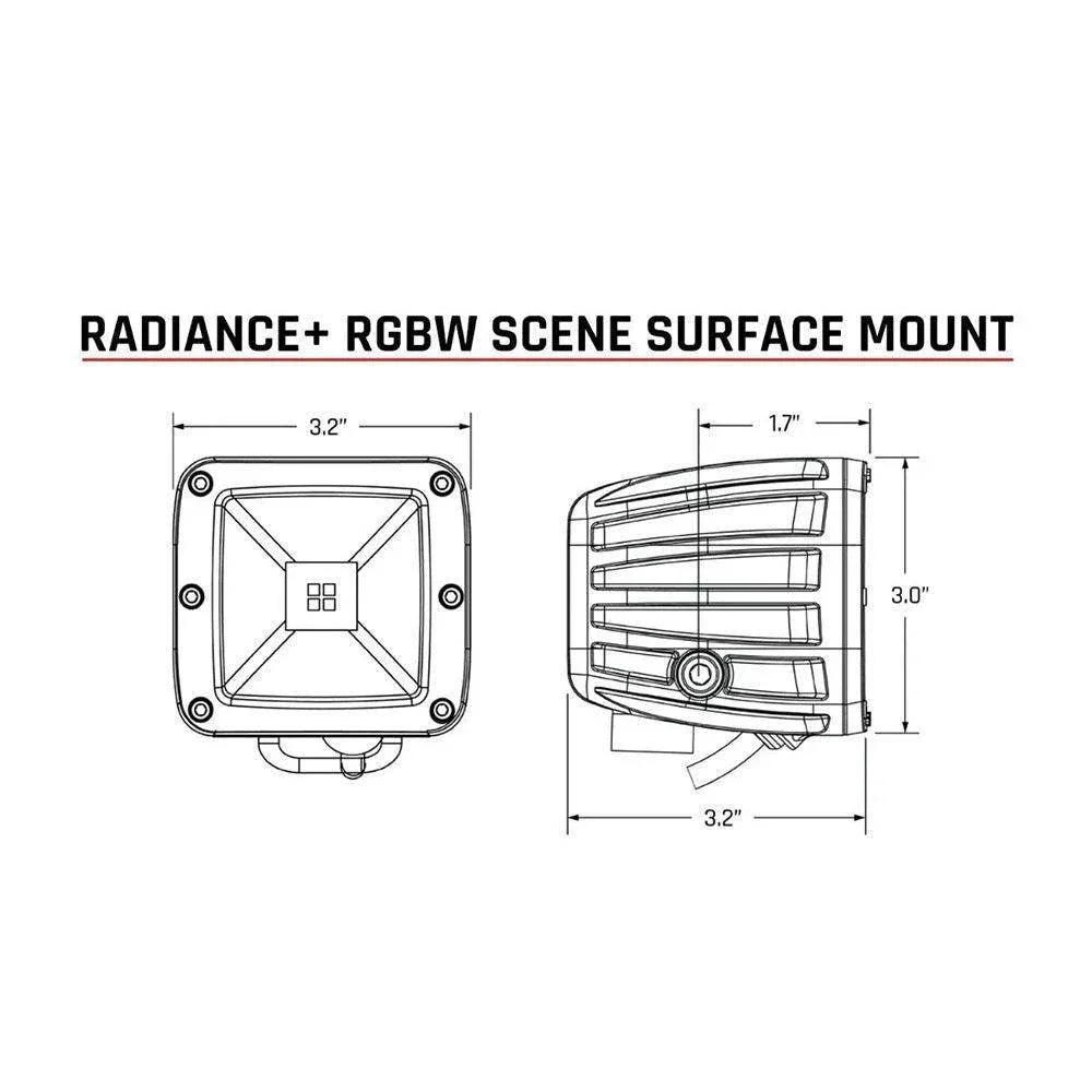 RIGID Industries Radiance Scene - RGBW - Surface Mount - Pair [682053] RIGID Industries