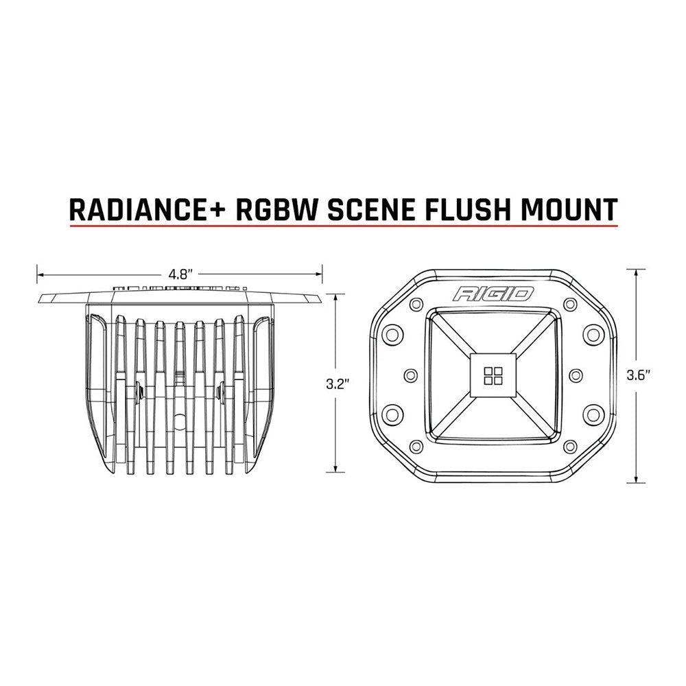 RIGID Industries Radiance Scene - RGBW - Flush Mount - Pair [682153] - Premium Pods & Cubes  Shop now 