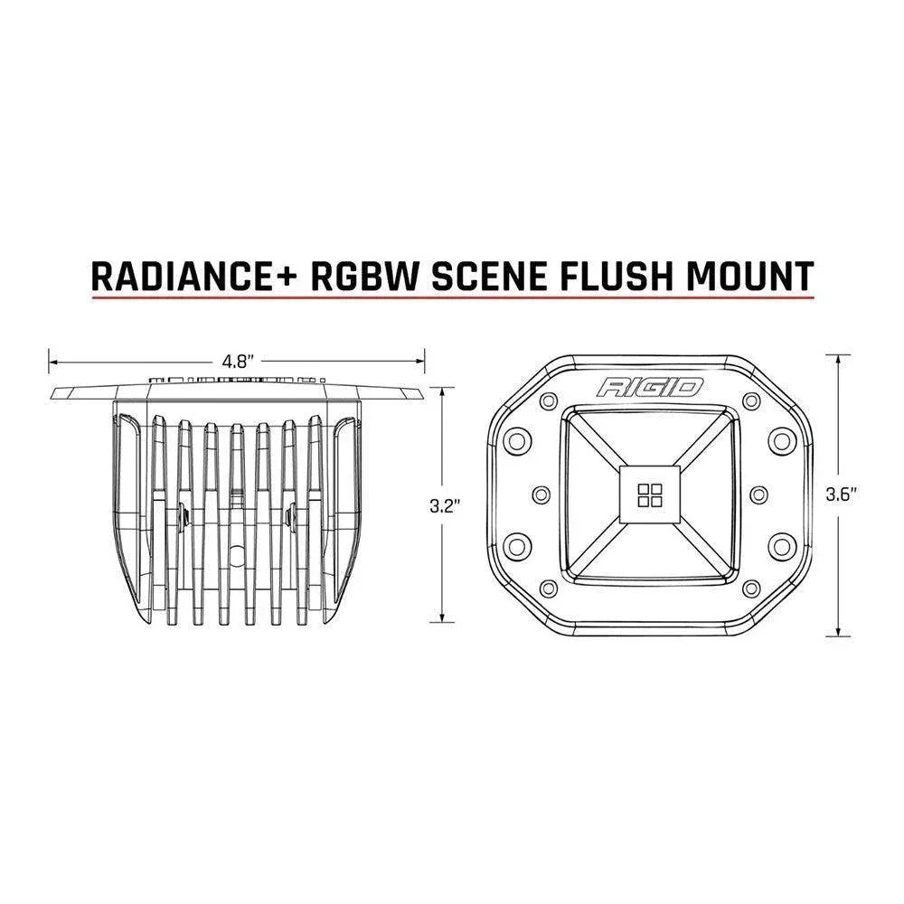 RIGID Industries Radiance Scene - RGBW - Flush Mount - Pair [682153] RIGID Industries