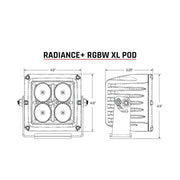 RIGID Industries XL Radiance + Light Pod - RGBW - Pair [322053] - Besafe1st® 