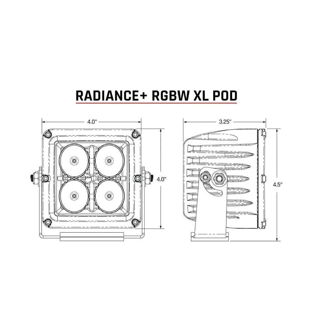 RIGID Industries XL Radiance + Light Pod - RGBW - Pair [322053] RIGID Industries