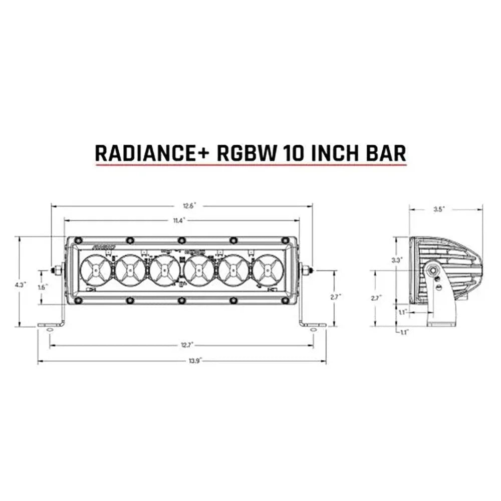 RIGID Industries Radiance + 10" Light Bar - RGBW [210053] - Besafe1st
