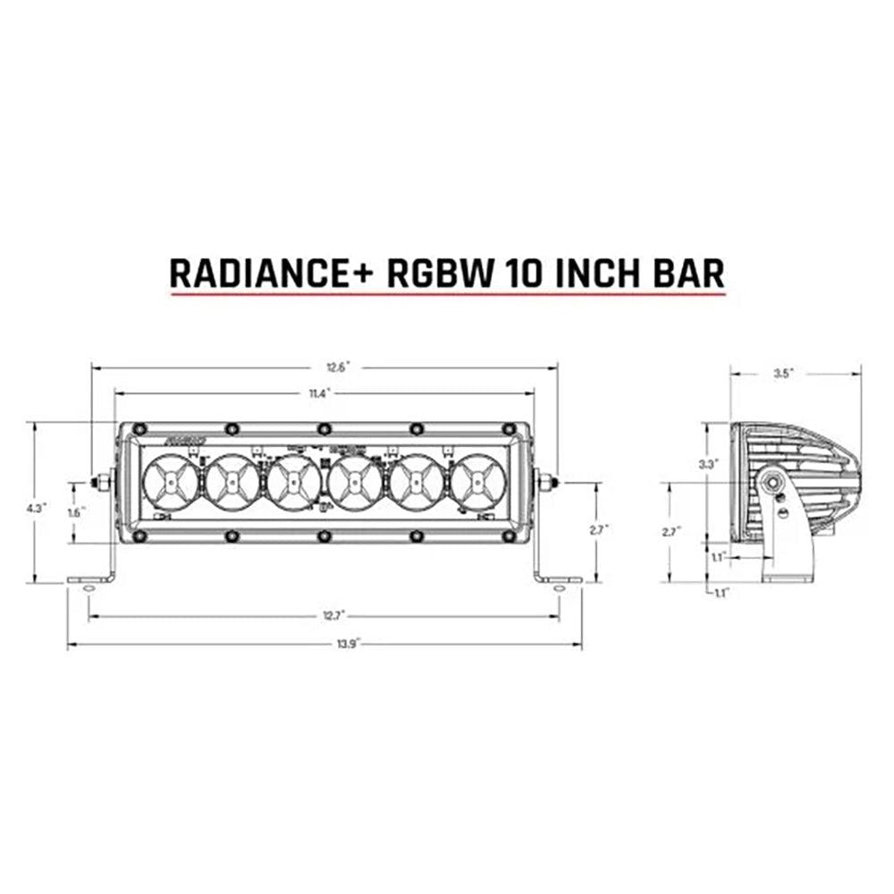 RIGID Industries Radiance + 10" Light Bar - RGBW [210053] - Premium Light Bars Besafe1st®  Shop now 