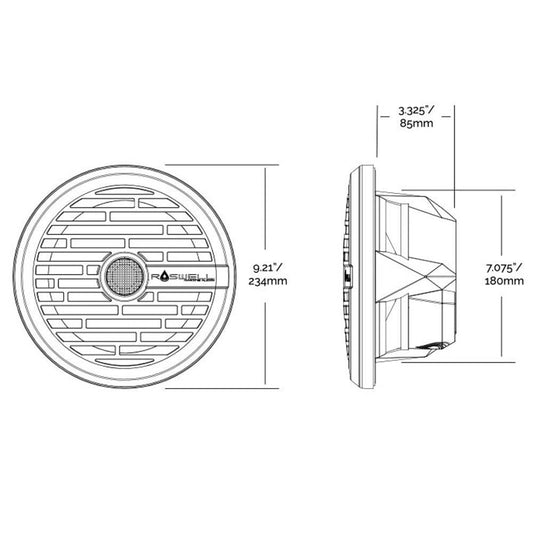 Roswell R1 8 Marine Speakers - Black - 100W RMS 200W Peak Power [C920-1611] - Besafe1st