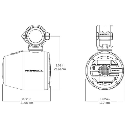 Roswell R 6.5 Tower Speakers - Anthracite Grille - 60W RMS 120W Peak Power [C920-1702] - Besafe1st