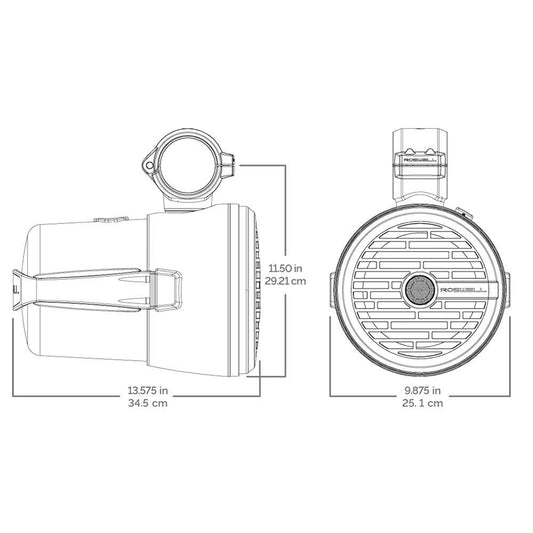 Roswell R1 8 Tower Speakers - White - 100W RMS 200W Peak Power [C920-1710] - Besafe1st