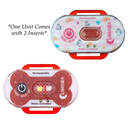 Lunasea Child/Pet Safety Water Activated Strobe Light - Red Case, Blue Attention Light [LLB-63RB-E0-01] - Besafe1st