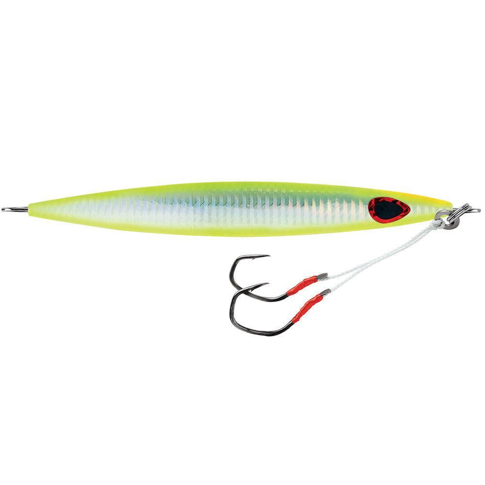 Williamson Kensaki 220 Jig - 6.75" - 7.75oz - UV Chartreuse Glow Zebra [KSJ220UVCGZ] Williamson