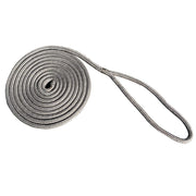 New England Rope 3/8" x 15 Nylon Double Braid Dock Line - Grey [5058-12-00015] - Besafe1st