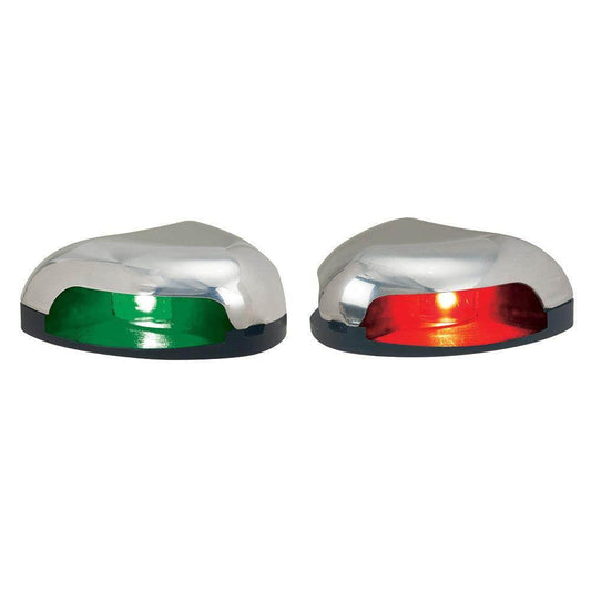 Perko Red/Green Horizontal Mount Side Light - Pair - Stainless Steel [0626DP0STS] - Besafe1st