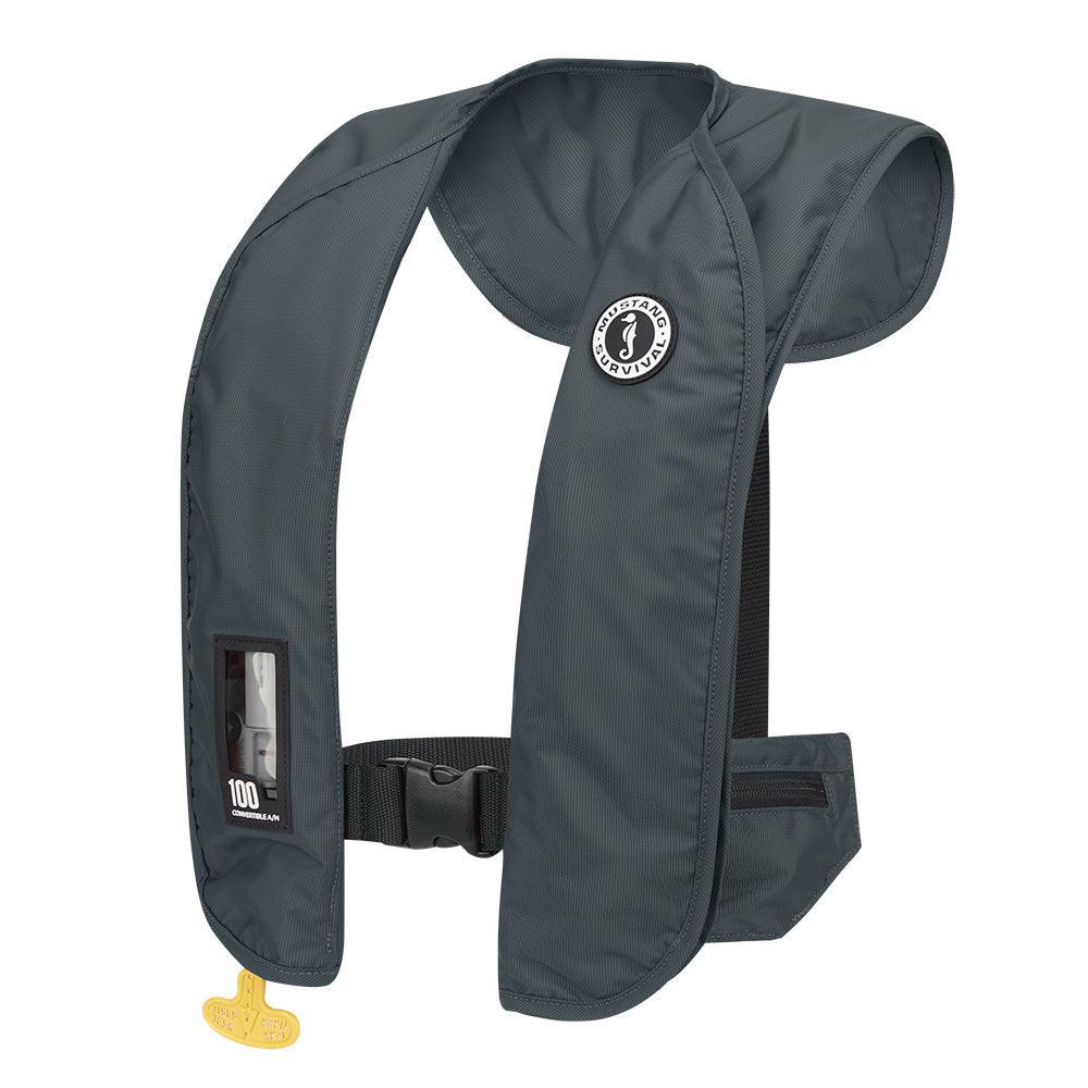 Mustang MIT 100 Convertible Inflatable PFD - Admiral Grey [MD2030-191-0-202] - Besafe1st® 