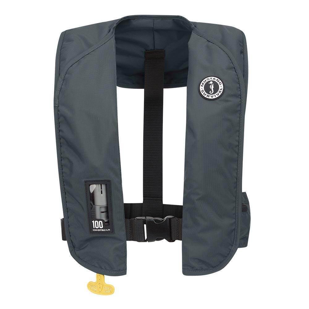Mustang MIT 100 Convertible Inflatable PFD - Admiral Grey [MD2030-191-0-202] - Besafe1st